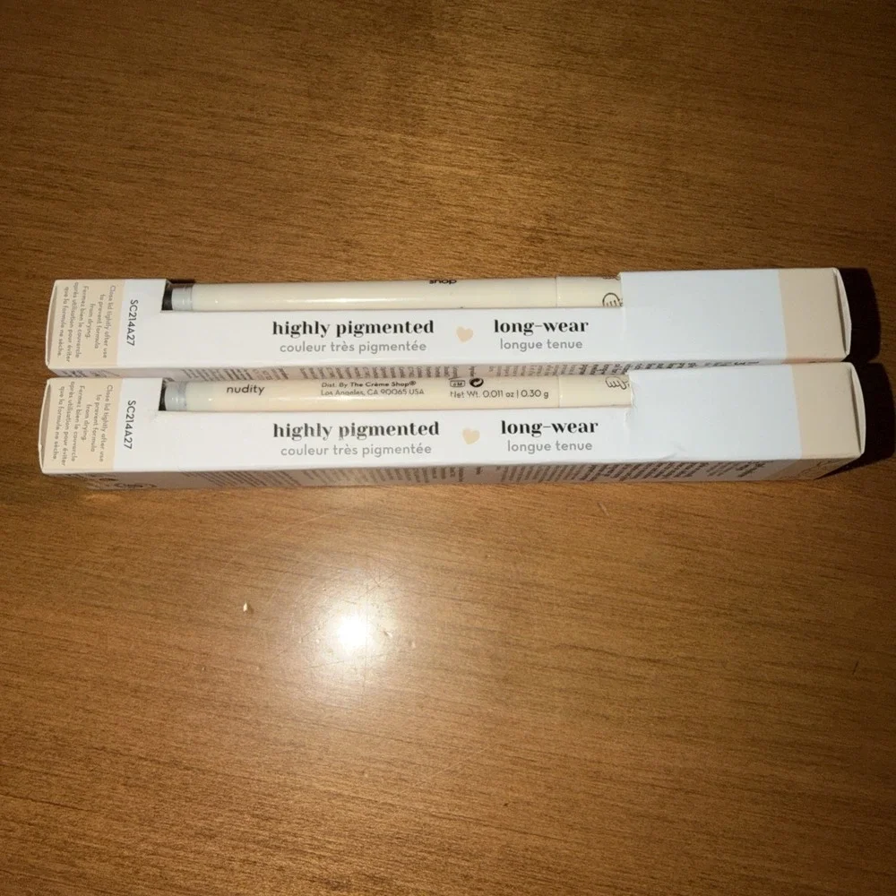 NEW The Creme Shop 3-in-1 Chroma Gel Crème Eyeliner Nudity Highly Pigmented X 2